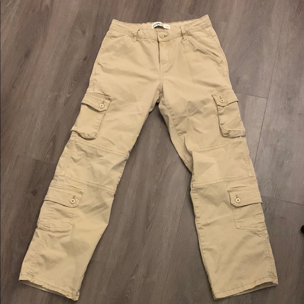 Tan Cargo Pants with Straight Leg